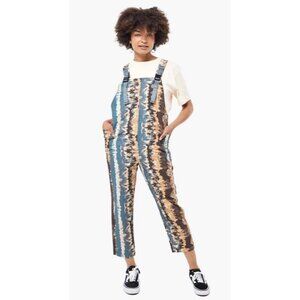 KAVU Women’s San Blas Overalls Rocky Mountain Tie Dye Size Small